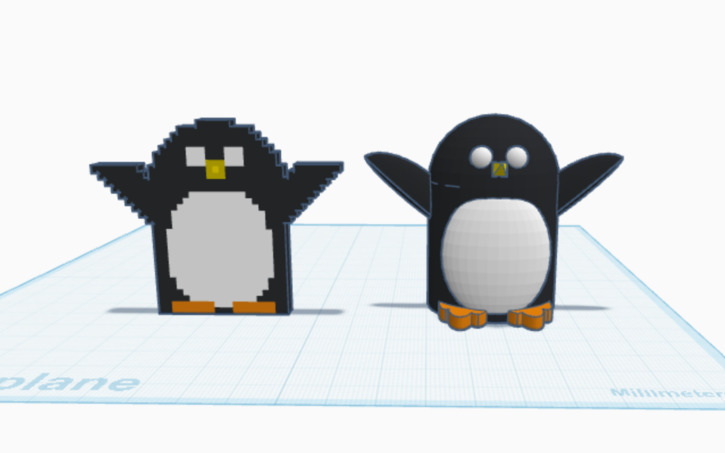 3D design Pixel Peter Penguin - Tinkercad