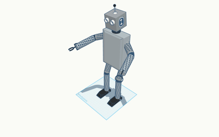 3D design Humanoid Robot - Tinkercad