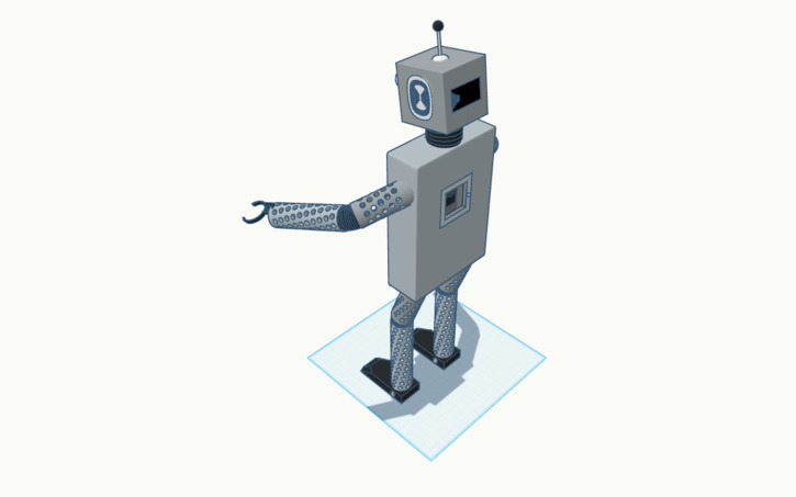 3D design Humanoid Robot - Tinkercad