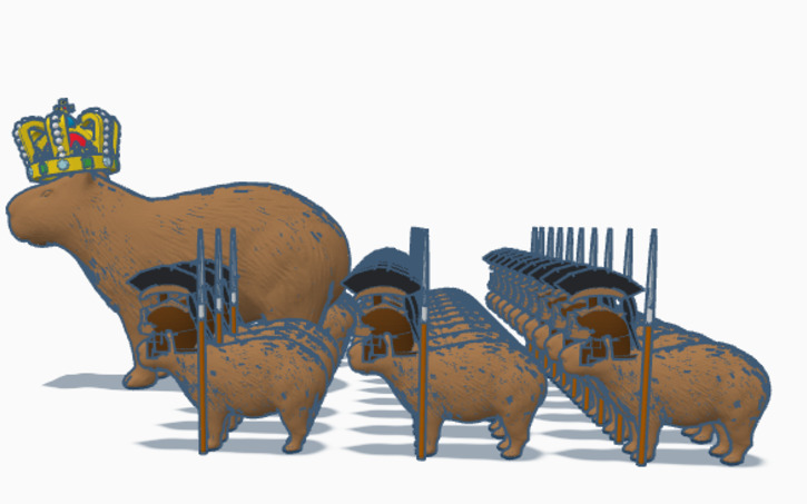 3D design CAPYBARA KING EMPIRE - Tinkercad