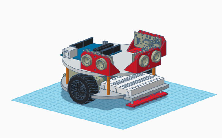 3D design Coche arduino - Tinkercad