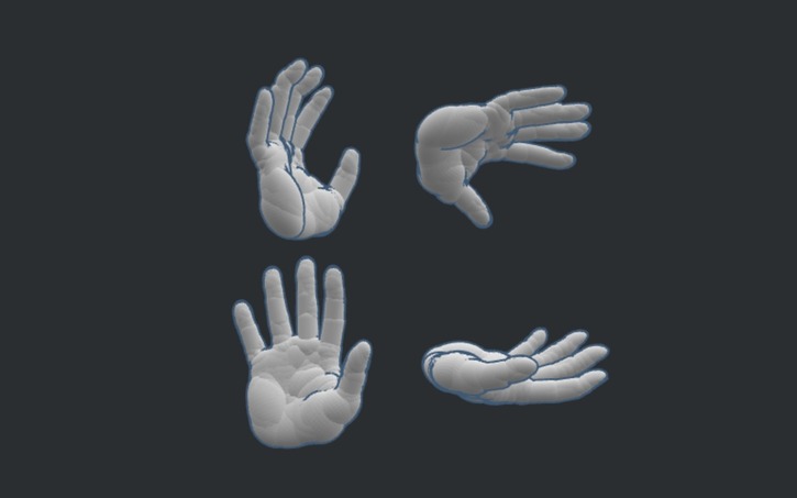3D design Hand Gestures and Angles - Tinkercad