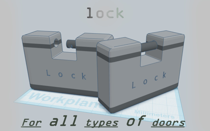 Simple Lock 3d Design 3D design Lock - Tinkercad
