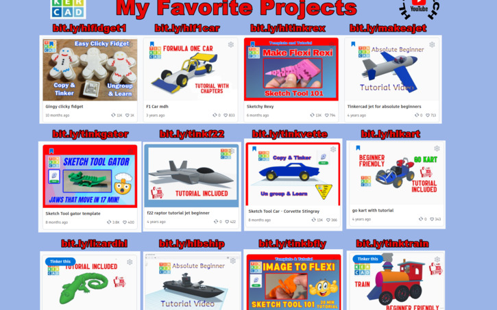 3D design flexi snake - Tinkercad