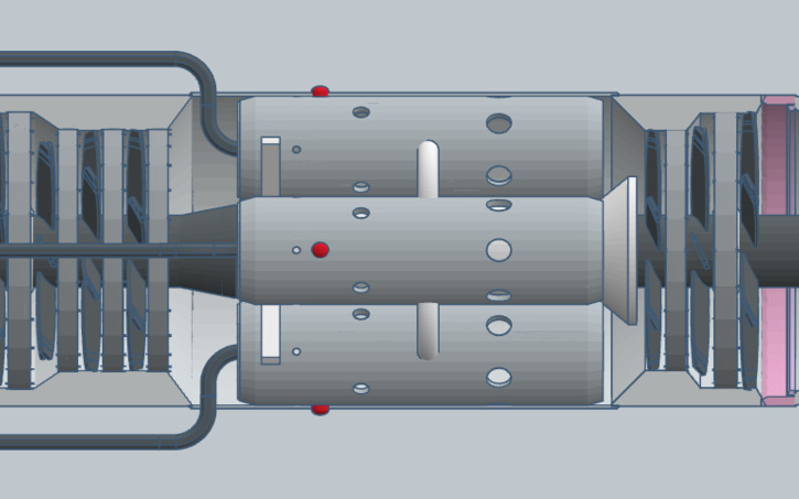 3D design Cross Section of a Jet Engine! - Tinkercad