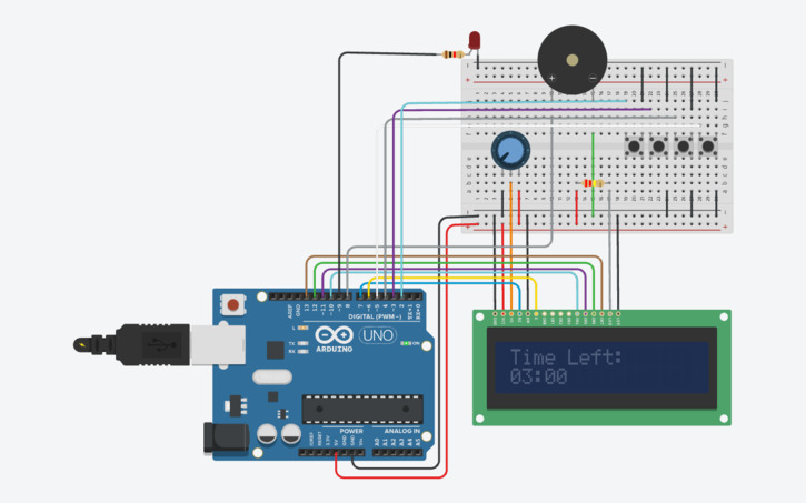 Timer Cad Block Circuit design count down timer - Tinkercad