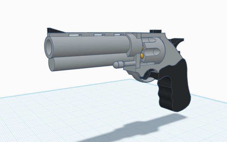 3D design colt .44 magnum - Tinkercad