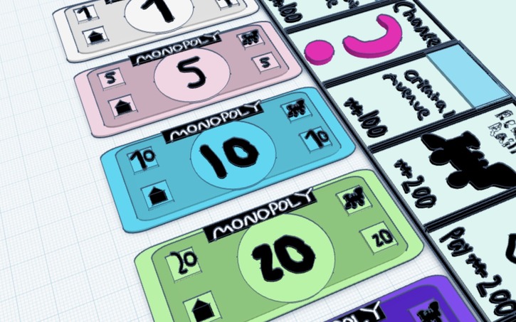 Monopoly Render 3D design Monopoly - Tinkercad
