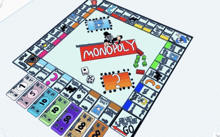 Monopoly Render 3D design Monopoly - Tinkercad