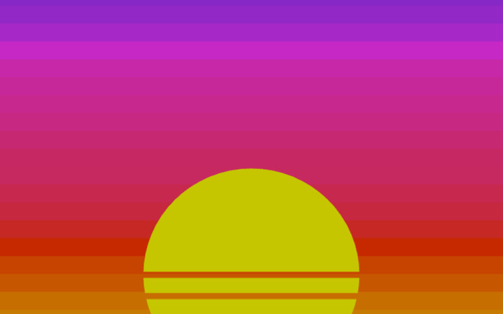 3D design 80’s Sunset - Tinkercad