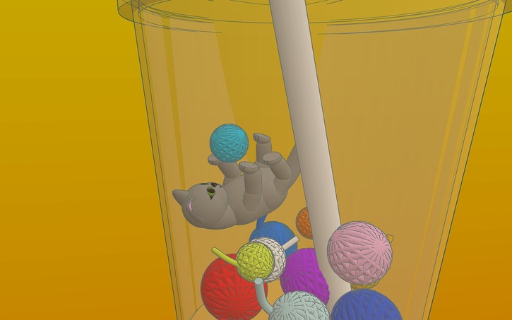 3D design Cat Boba Tea - Tinkercad