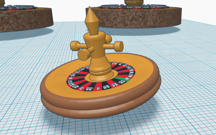 3D design roulette wheel top - Tinkercad