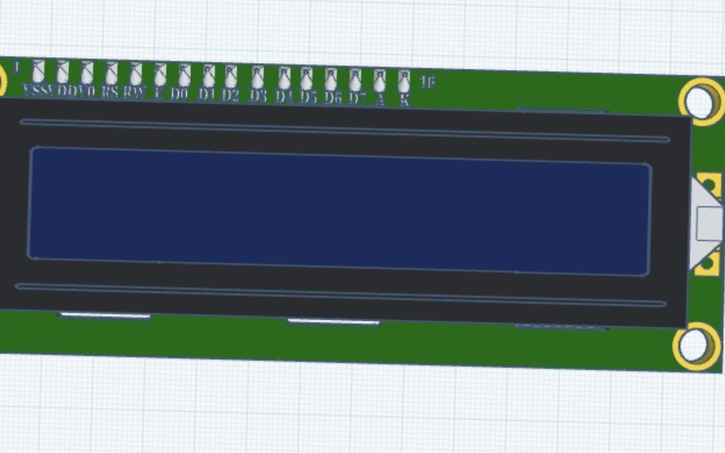 3D design LCD SCREEN - Tinkercad