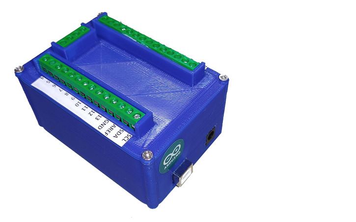 3D design Arduino Uno Terminal Box for 5mm screw terminals - Tinkercad