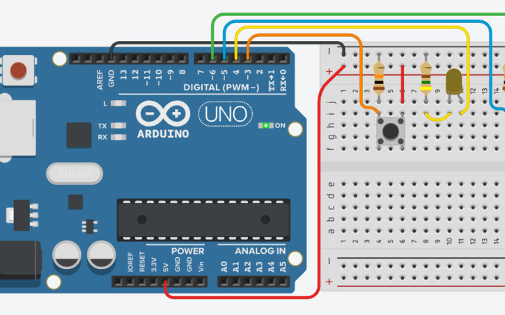 Sos Arduino Circuit design Arduino SOS Morse LED Alarm - Tinkercad