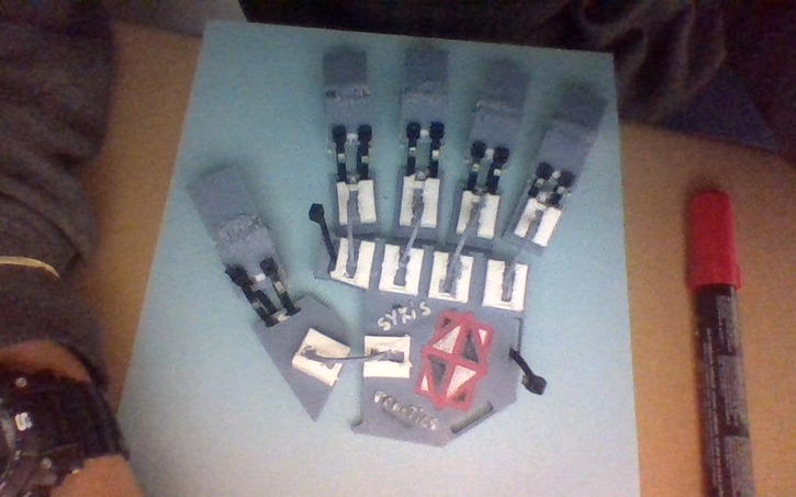 3D design exoskeleton hand - Tinkercad