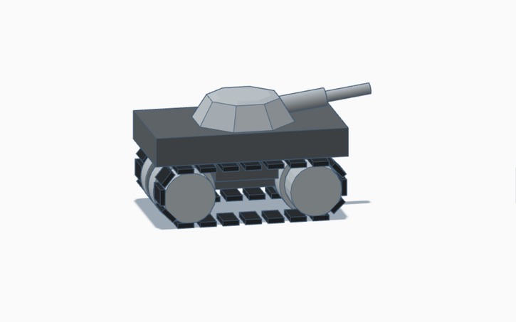 3D design Moving Tank with motors - Tinkercad