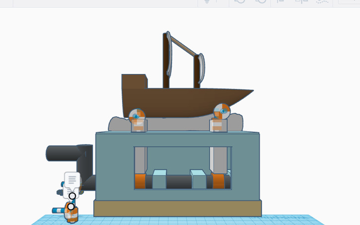 3D design Moving Sail bout - Tinkercad