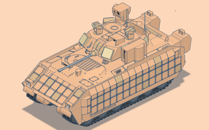 3D design M2 [L4E1 ] “Bradley” Heavy Infantry Fighting Vehicle {IFV ...