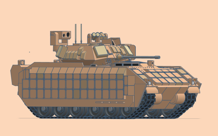 3D design M2 [L4E1 ] “Bradley” Heavy Infantry Fighting Vehicle {IFV ...