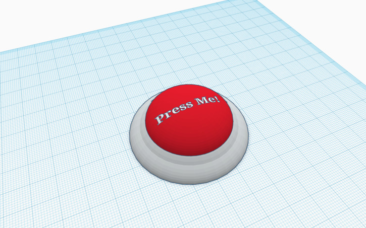 3D design Button (Working!) v2 - Tinkercad