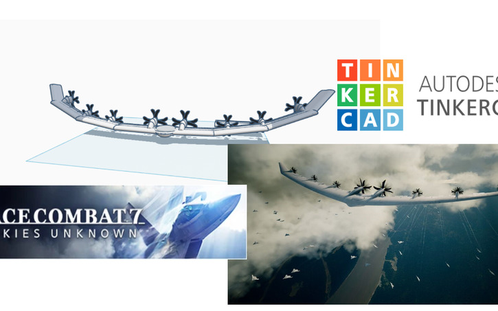 3D design Ace Combat 7 | The Arsenal Bird - Tinkercad