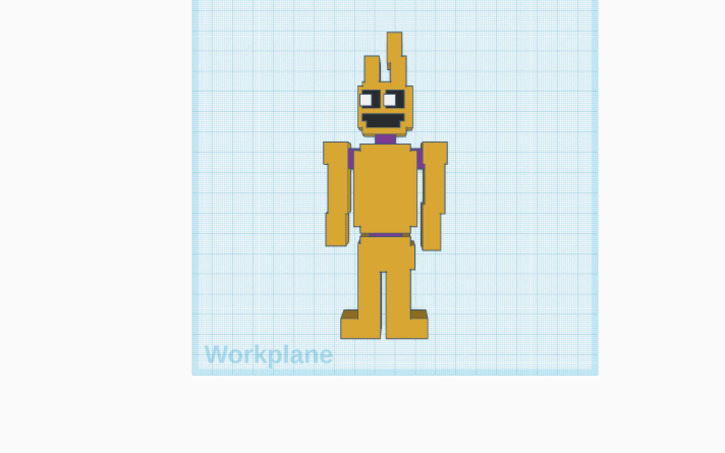3D design 8-Bit Springtrap (Fnaf 3 Minigame) - Tinkercad