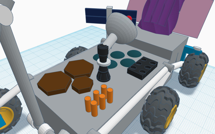 Simple Rover Tinkercad 3D design the rover - Tinkercad