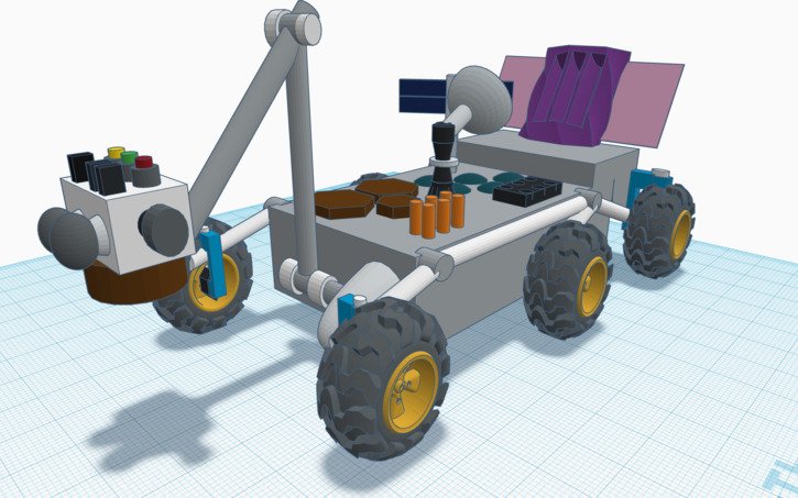Simple Rover Tinkercad 3D design the rover - Tinkercad