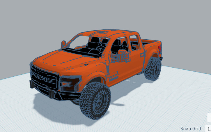 Ford Raptor R Single Cad 3D design 2017 ford raptor - Tinkercad
