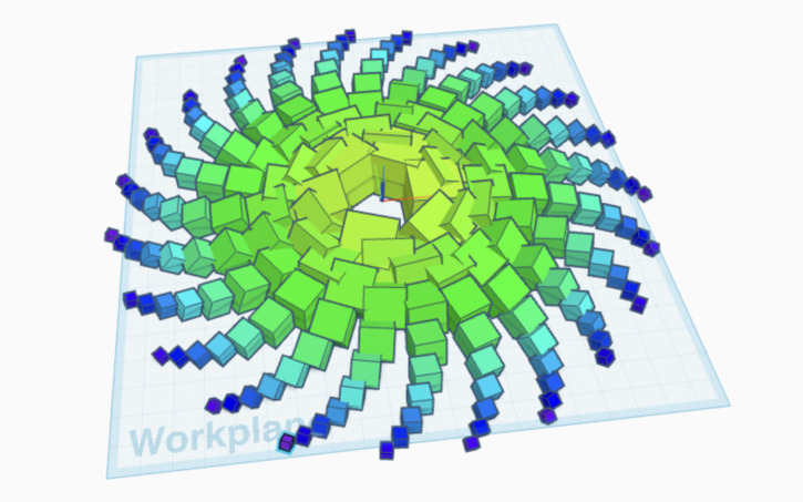 Codeblock design Geometric Designs Challenge - Tinkercad