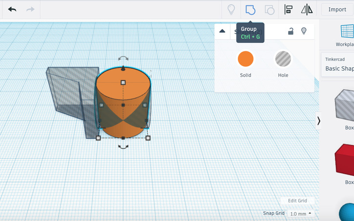 3D design How to make an inverse hole - Tinkercad