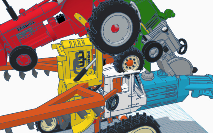 3D design TractorZilla: a silly tractor design - Tinkercad