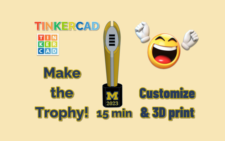 Openscad Trophy 3D design National Championship Trophy - Tinkercad