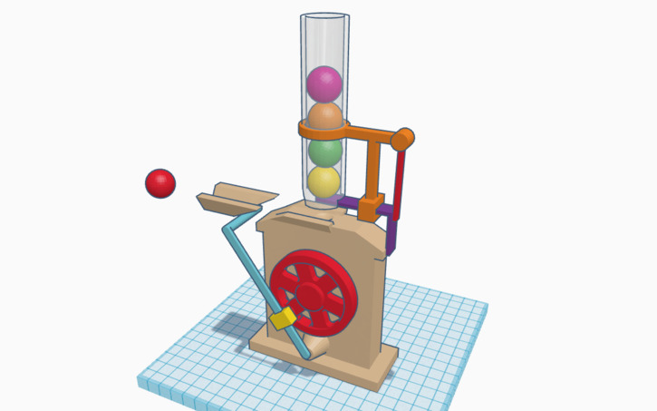 3D design Marble Launcher SIM LAB - Tinkercad