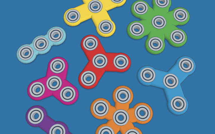 3D design Codeblocks Fidget Spinners - Tinkercad