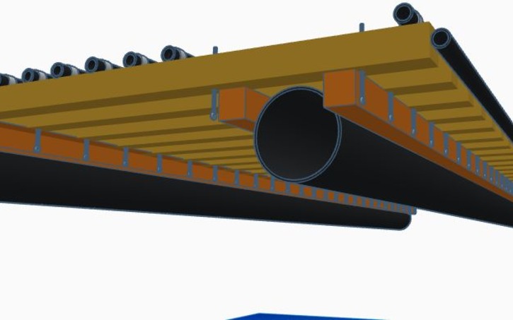 3D design Mussel raft (1) - Tinkercad