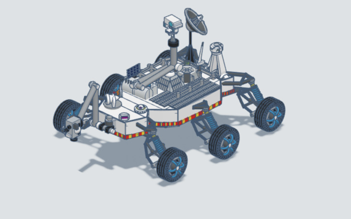 Simple Rover Tinkercad 3D design Rover V2 - Tinkercad