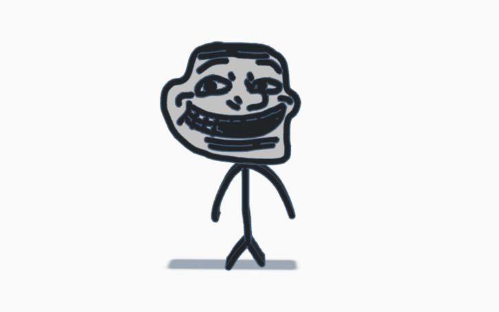 Trollface First Design 3D design Trollface - Tinkercad