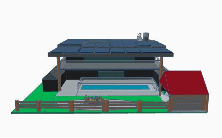 3D design (house) Modern country home (house) - Tinkercad
