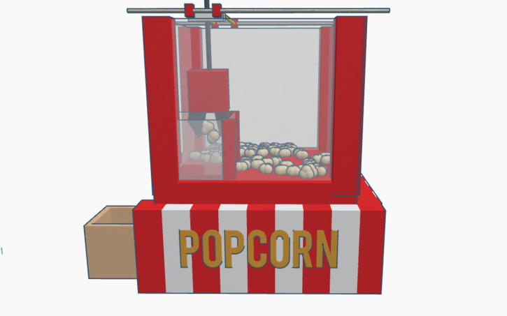 3D design Working PopCorn Machine - Tinkercad