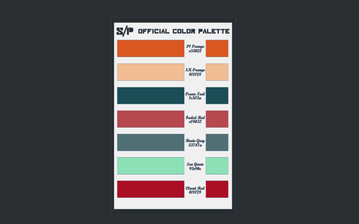3D design S/P Official Color palette - Tinkercad