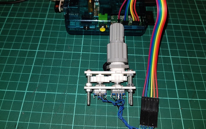 3D design Dual Concentric Rotary Encoder with Push Button - Tinkercad