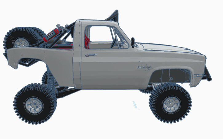 3D design Chevy Silverado Prerunner - Tinkercad