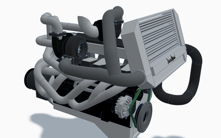 3D design MC "DieselMaul" 1900hp I6 turbo diesel drag engine (100% orig ...