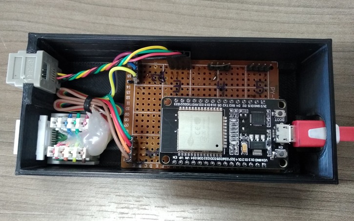 3D design ESP32 Box Case Mount RJ45 RJ11 - Tinkercad
