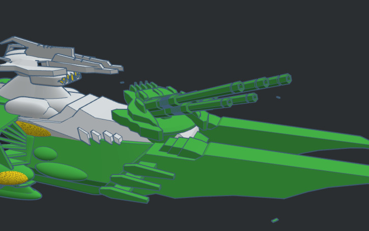 Megaruda Class 3D design Alien Starship Megaruda / Medarusa Class Heavy Battleship ...