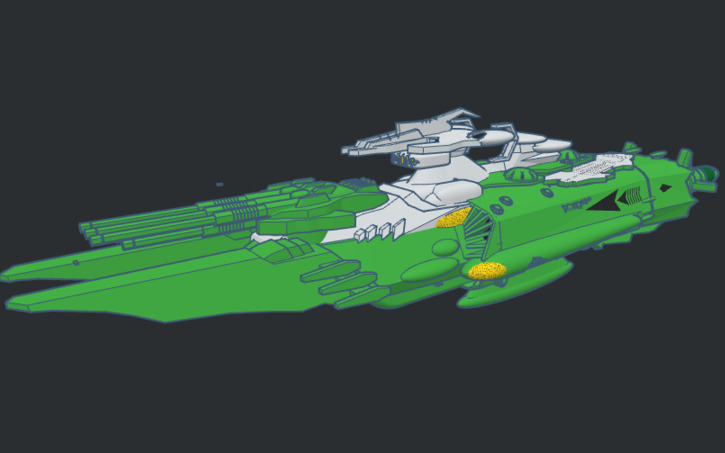 Megaruda Class 3D design Alien Starship Megaruda / Medarusa Class Heavy Battleship ...