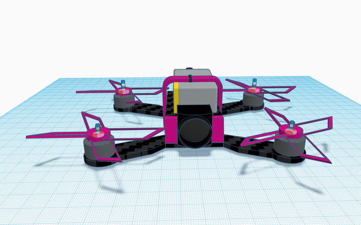 3D design P3 quadcopter - Tinkercad