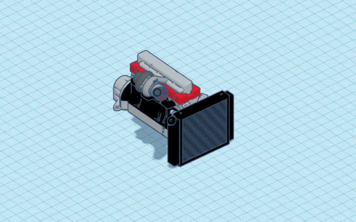3D design Turbo Diesel I6 - Tinkercad